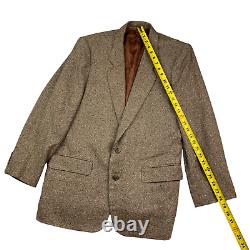 VTG Holland & Sherry Men's 100% Wool Tweed 2-Button Blazer Beige. 38 R
