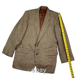 VTG Holland & Sherry Men's 100% Wool Tweed 2-Button Blazer Beige. 38 R