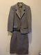 Vtg Orvis Harris Tweed Womens Herringbone Wool Skirt Suit Made In England- Read