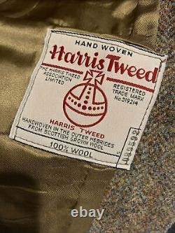 VTG Orvis Harris Tweed Womens Herringbone Wool Skirt Suit Made in England- Read