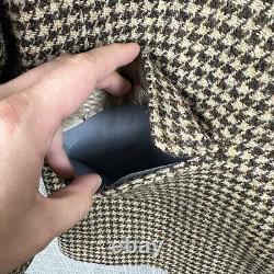 VTG Orvis Harris Tweed Wool Houndstooth Blazer Mens 40 L Long Sport Coat Jacket