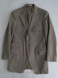 VTG Polo Ralph Lauren Heavy English whip cord tweed canvas neck strap suit 34 R