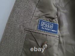 VTG Polo Ralph Lauren Heavy English whip cord tweed canvas neck strap suit 34 R