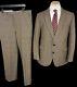 Vtg Thornproof Tweed Suit 42r / W38 Guards Two Ply Twist 70's