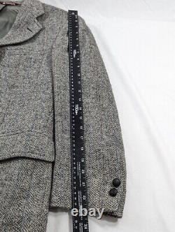 VTG Tweed Jos. A. Bank Blazer Coat Jacket 100% Wool British Isles Shetland 40R