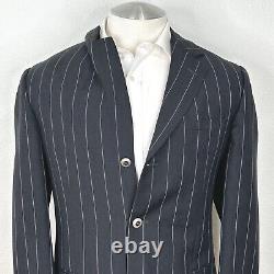 Versace Classic V2 3/2 Roll Y2K Wool & Mohair Gray Striped Suit 42 L Pant 32x30