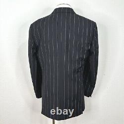 Versace Classic V2 3/2 Roll Y2K Wool & Mohair Gray Striped Suit 42 L Pant 32x30