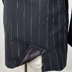 Versace Classic V2 3/2 Roll Y2K Wool & Mohair Gray Striped Suit 42 L Pant 32x30