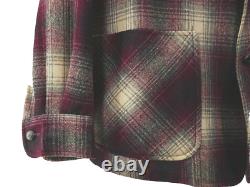 ViNTAGE 50s McGREGOR WOOL BURGUNDY SHADOW PLAiD WOOLOOMOOLOO JACKET BLAZER XL