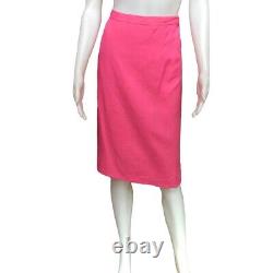 Vintage 1960s Ilsa Engel Hot Pink Linen Skirt Suit