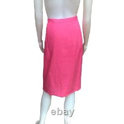 Vintage 1960s Ilsa Engel Hot Pink Linen Skirt Suit