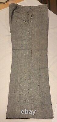 Vintage 3 Piece Gray Nailhead Weave Ivy Tweed Suit 1960s 1970s 37/38