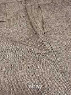 Vintage 3 Piece Gray Nailhead Weave Ivy Tweed Suit 1960s 1970s 37/38