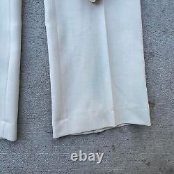 Vintage 3pc 70s 60s Cream & White Suit Set Mod