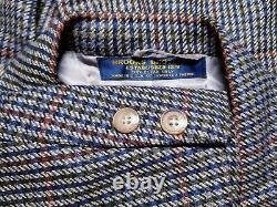 Vintage 44R BROOKS BROTHERS Blue Green Red Tooth Check Tweed Jacket Sport Coat