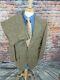 Vintage 70's Unbranded 46r Brown 3 Button Fleck 2 Piece Tweed Wool Suit 34x28