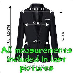 Vintage Bespoke Mens Blazer Sport Coat Casual Jacket Size 39 X-Long Tweed Suit