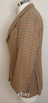 Vintage Bladen Supasax Brown Wool Plaid Tweed Blazer Jacket 40R Sporting