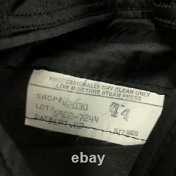 Vintage Brooks Brothers 44R Flannel Wool Micro Herringbone Suit Black Gray 38x28