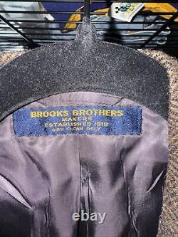 Vintage Brooks Brothers Makers Brown 100% Wool Sports Jacket Size 43 R