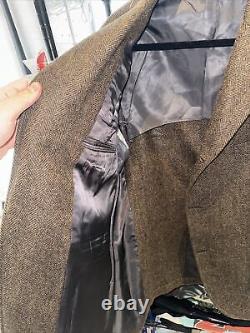 Vintage Brooks Brothers Makers Brown 100% Wool Sports Jacket Size 43 R