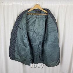 Vintage Brooks Brothers Plaid Tweed Wool Sport Coat Blazer Jacket Mens 45L USA