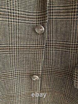 Vintage Burberrys Plaid Check Wool Houndstooth Silk Mens Blazer Jacket Size 40r