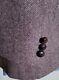 Vintage Burgundy Brown Wool Herringbone Tweed Sport Coat Jacket Blazer 46s