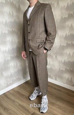 Vintage CORDINGS PICCADILLY Men's Wool Tweed Suit Size L Made in Scotland