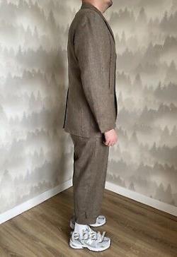 Vintage CORDINGS PICCADILLY Men's Wool Tweed Suit Size L Made in Scotland