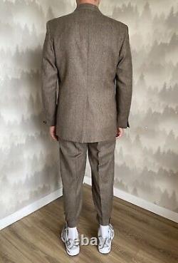 Vintage CORDINGS PICCADILLY Men's Wool Tweed Suit Size L Made in Scotland