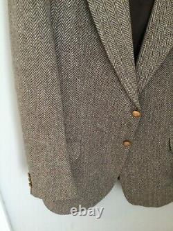 Vintage Charles Oliver LTD Herringbone Tweed Blazer 44R Made in England Jacket