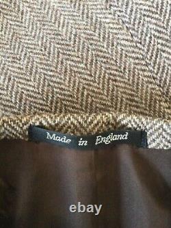 Vintage Charles Oliver LTD Herringbone Tweed Blazer 44R Made in England Jacket