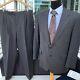 Vintage Chester Barrie Suit Size 42 R Flannel Super 100s Savile Row 35x29 Chalk