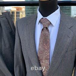 Vintage Chester Barrie Suit Size 42 R Flannel Super 100s Savile Row 35x29 Chalk