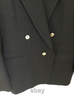 Vintage Christian Dior Double Breasted Blazer Jacket Wool Mens 40R Gold Buttons