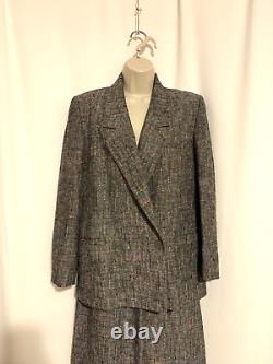 Vintage Christian Dior Skirt Suit Set Size 10 Tweed Jacket Pencil Skirt Classic