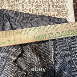 Vintage Dior Men's Suit Tweed Zigzag Wool Blazer 40R 36x31 Pants