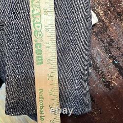 Vintage Dior Men's Suit Tweed Zigzag Wool Blazer 40R 36x31 Pants