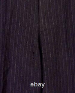 Vintage EUC Brooks Brothers 2pc Wool Flannel Chalkstripe 3/2 Roll Sack Suit 41 R