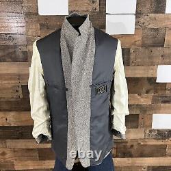 Vintage Farah Sport Coat Blazer Donegal Tweed Jacket Mens 42R Speckled Grey