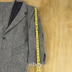 Vintage Farah Tweed Blazer Mens 42R Sport Coat Wool Jacket Speckled Gray Donegal
