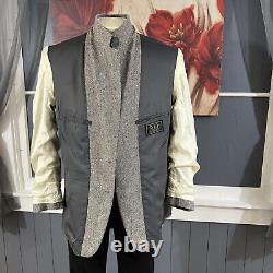 Vintage Farah Tweed Blazer Mens 42R Sport Coat Wool Jacket Speckled Gray Donegal