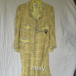 Vintage George Gross Tweed Skirt Suit Size 12 Easter Colours