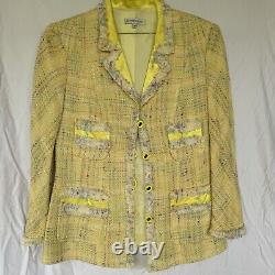 Vintage George Gross Tweed Skirt Suit Size 12 Easter Colours