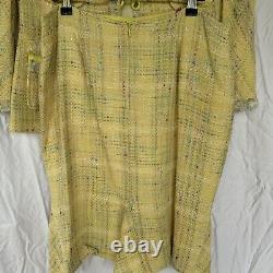 Vintage George Gross Tweed Skirt Suit Size 12 Easter Colours