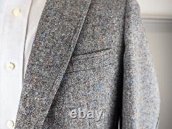 Vintage Gray Speckled Blue Orange Tweed Half Norfolk Three Piece Suit MINT USA