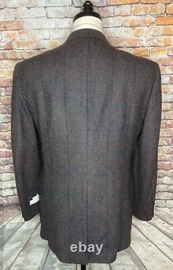 Vintage Green Brown Tweed Sport Coat Jacket Mens Size 40 41 Long Southampton