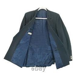 Vintage Gucci Italy 100% Wool Blazer Sport Jacket 50 R Navy Blue Gold Men's