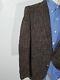 Vintage Guy Laroche Fleck Brown Black Nubby Tweed Sport Coat Jacket Blazer 38r